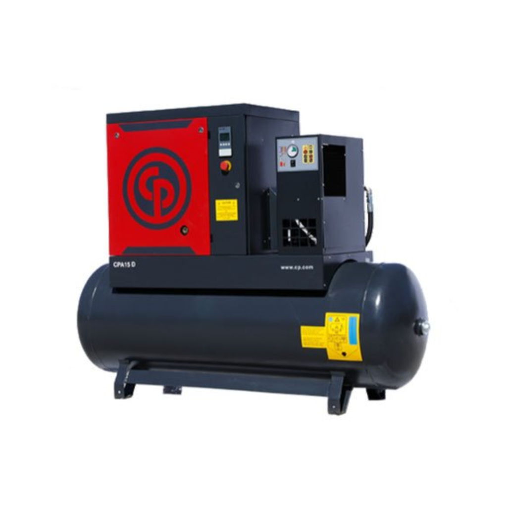 Compresor CPA 15 HP 13 TM 42CFM 188,5PSI 380-440V 60Hz 818 Caudal L/min No incluye Secador 500(L) Capacidad tanque, Chicago Pneumatic
